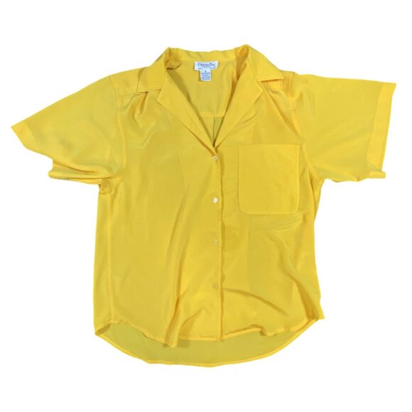 Christian Dior Women’s Dress Shirt – Vibrant Yellow – Size 6 - Picture 1 of 3